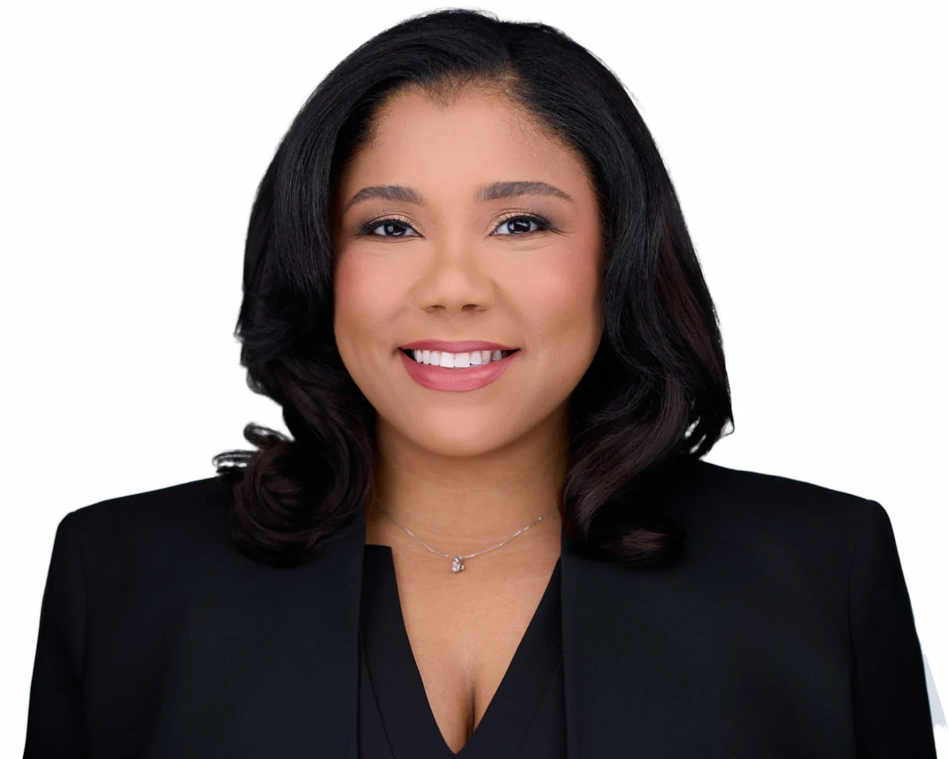 Professional attorney headshot with confident authoritative expression